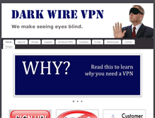Tablet Screenshot of darkwirevpn.com